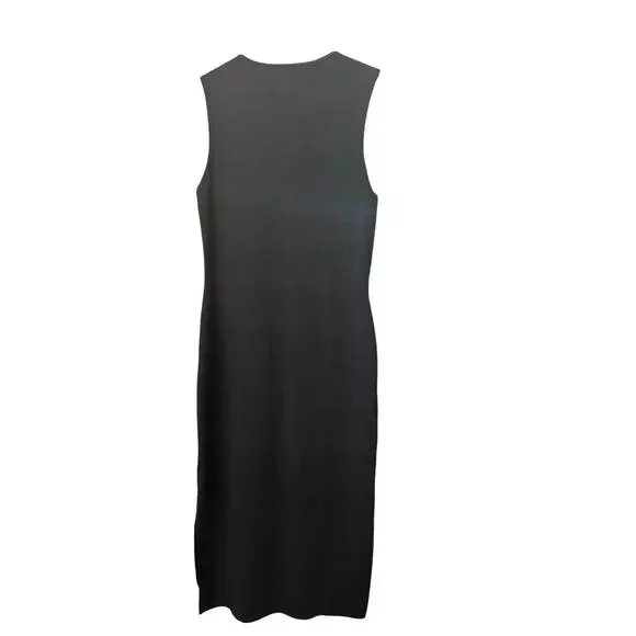 Joie Black Sleeveless Knit Midi Dress S Minimalist LBD EUC - Picture 4 of 6